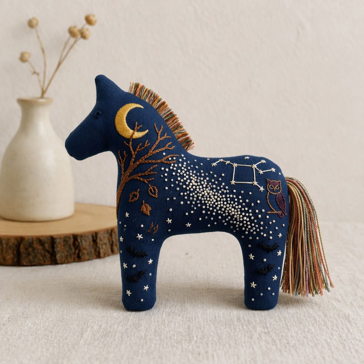 Rubbyoo Dala Horse Embroidery Kit - Starry Sky | Unique Birthday Gift | Home Wall Decor - image 4