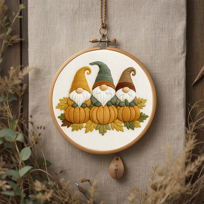 Rubbyoo Embroidery Kit - Pumpkin Gnome | Autumn Handmade Craft | Halloween Home Decor - image 8