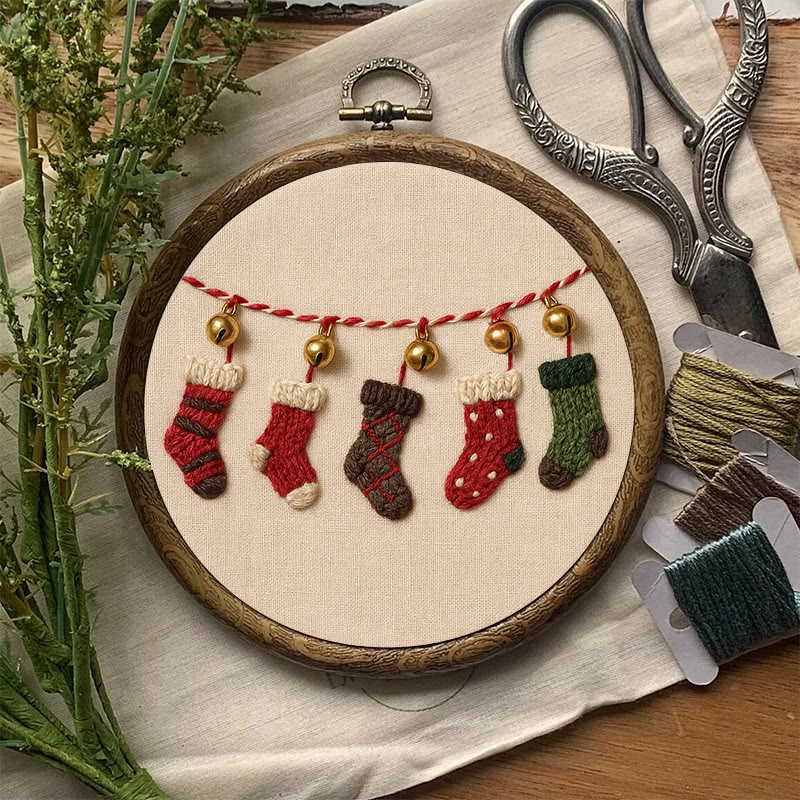 Rubbyoo Embroidery Kit - Christmas Socks | Holiday Decorative Craft | Diy Handmade Needlework - image 7