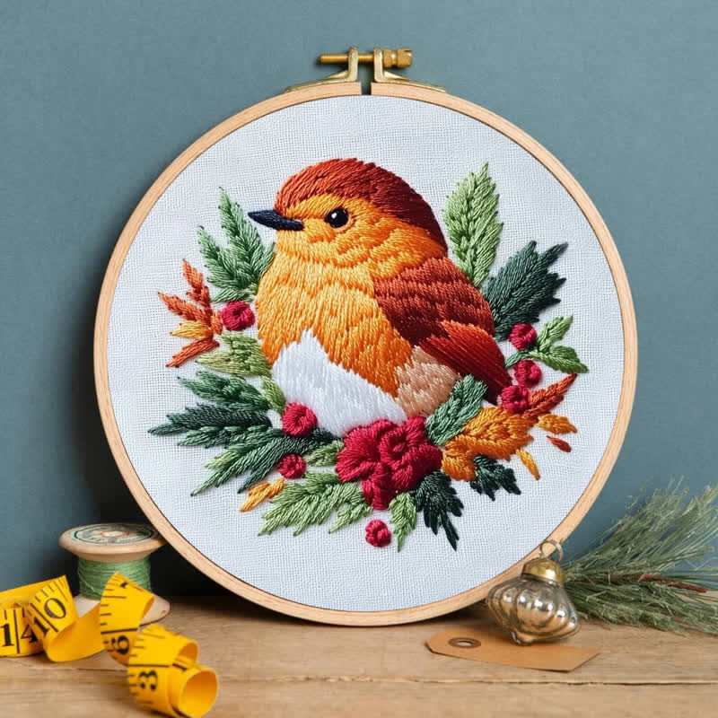 Rubbyoo Embroidery Kit - Baby Robin Bird - image 3