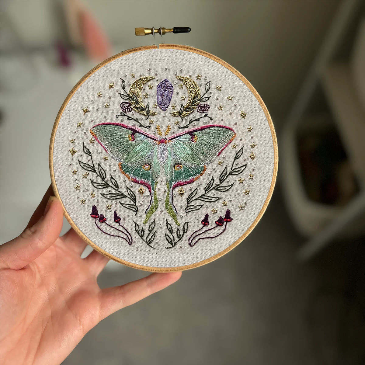 Rubbyoo Embroidery Kit - Luna Butterfly | Diy Art Handicraft | Insect Sewing Project  - image 6