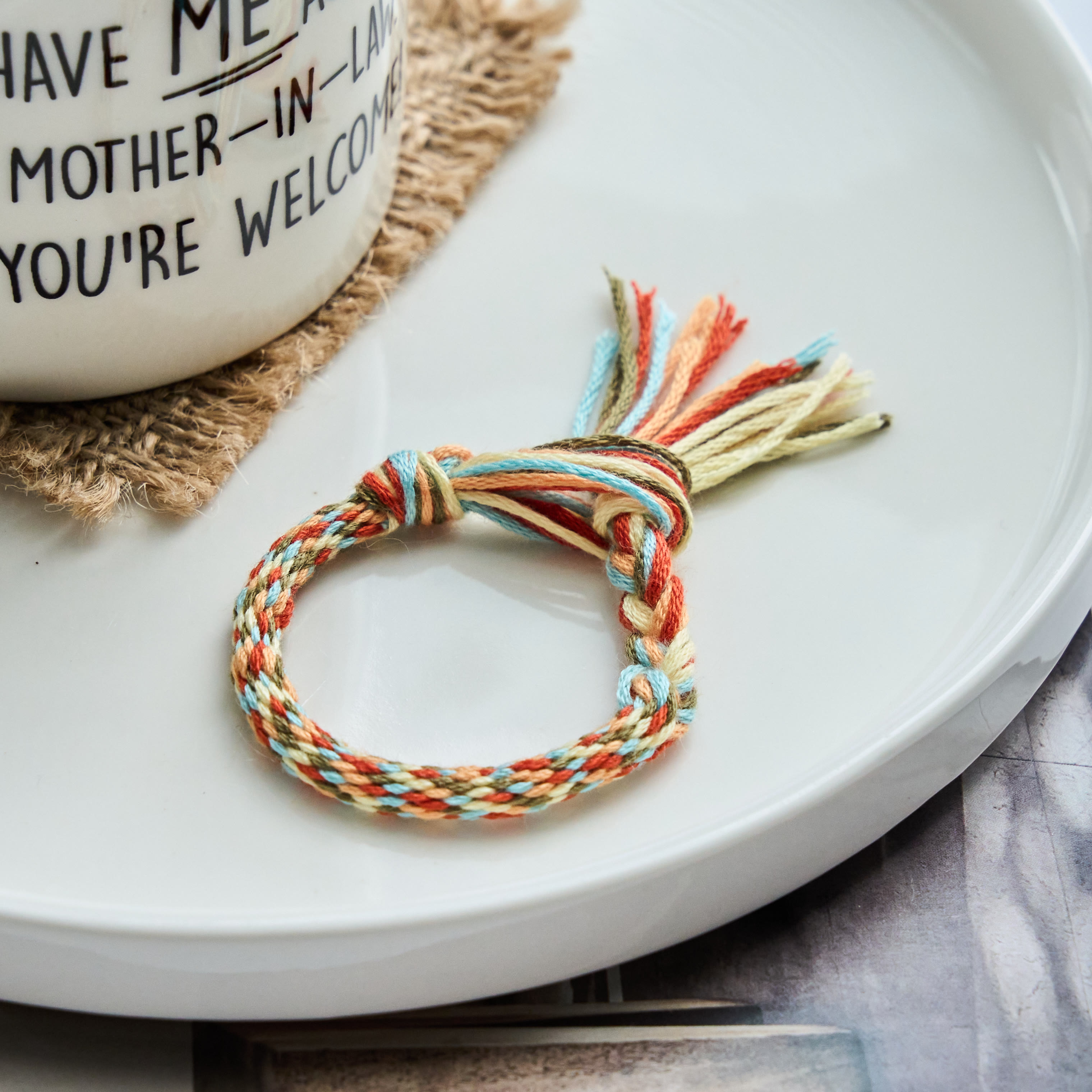 Rubbyoo Kumihimo Bracelet Kit - Earth And Sky Colors | Retro Gift For Her / Him | Everyday Casual Unisex Jewelry - image 4