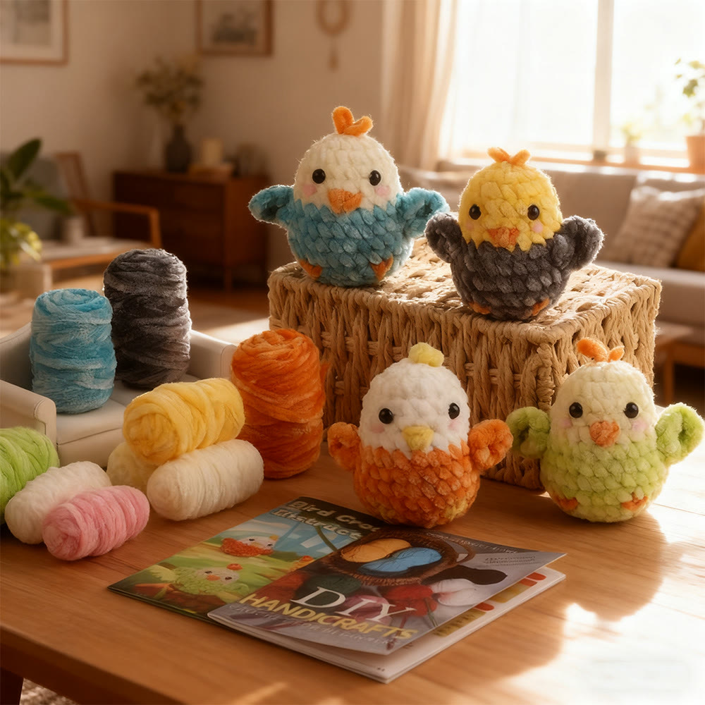 Diy Handmade Little Birds Series Crochet Kit - Cute Animal Yarn Craft | Creative Home Ornament  - image 6