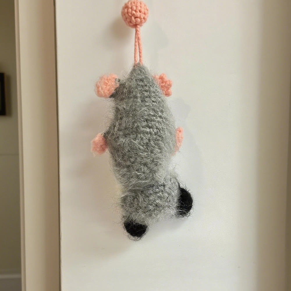 Diy Handmade Plush Opossum Crochet Kit - Car Mirror Hanging Accessory | Creative Crochet Doll  - image 5