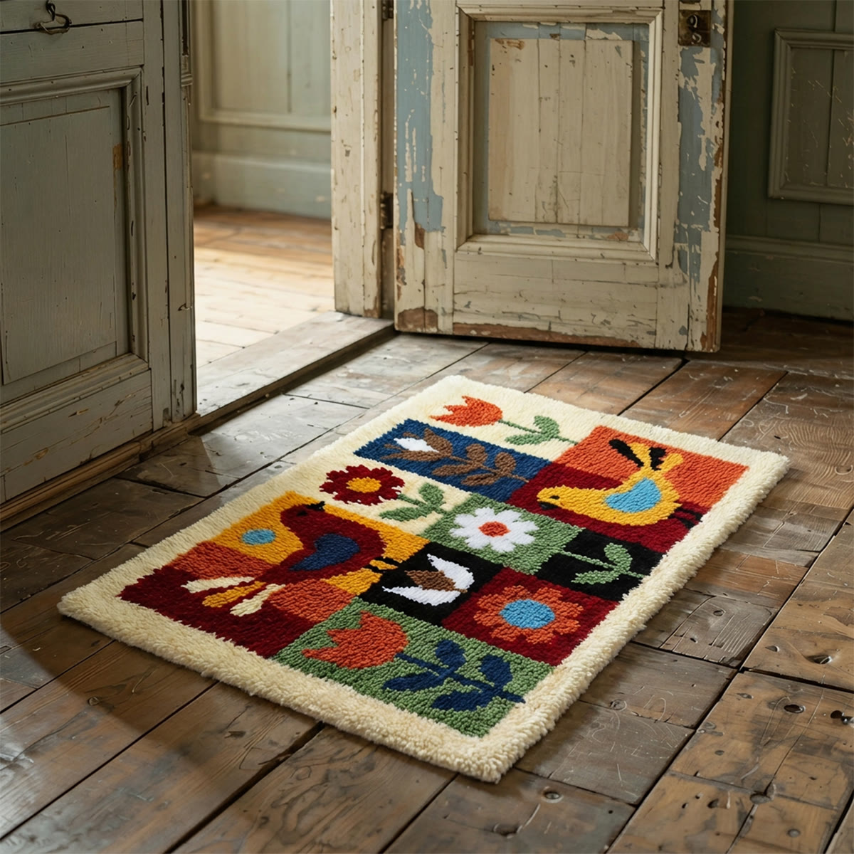 Rubbyoo Latch Hook Rug Kit - Lively Bird | Diy Living Carpet | Perfect Gift For Bird Lovers  - image 5