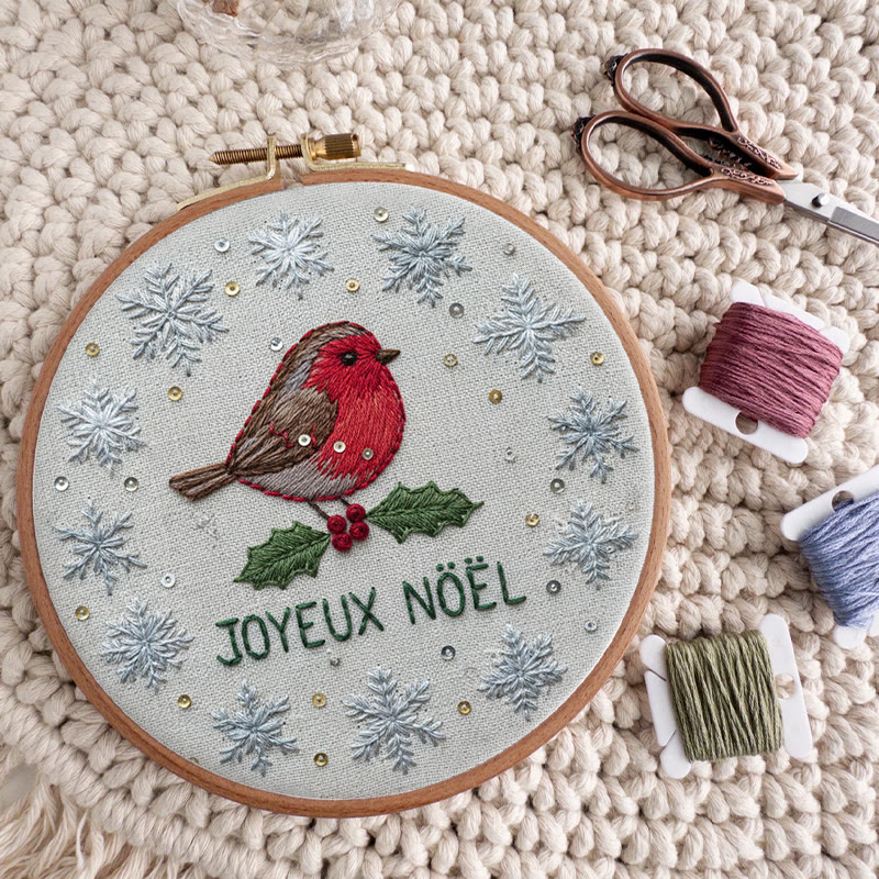 Rubbyoo Embroidery Kit - Christmas Robin Snowflake | Festive Diy Craft | Perfect Holiday Kit - image 10