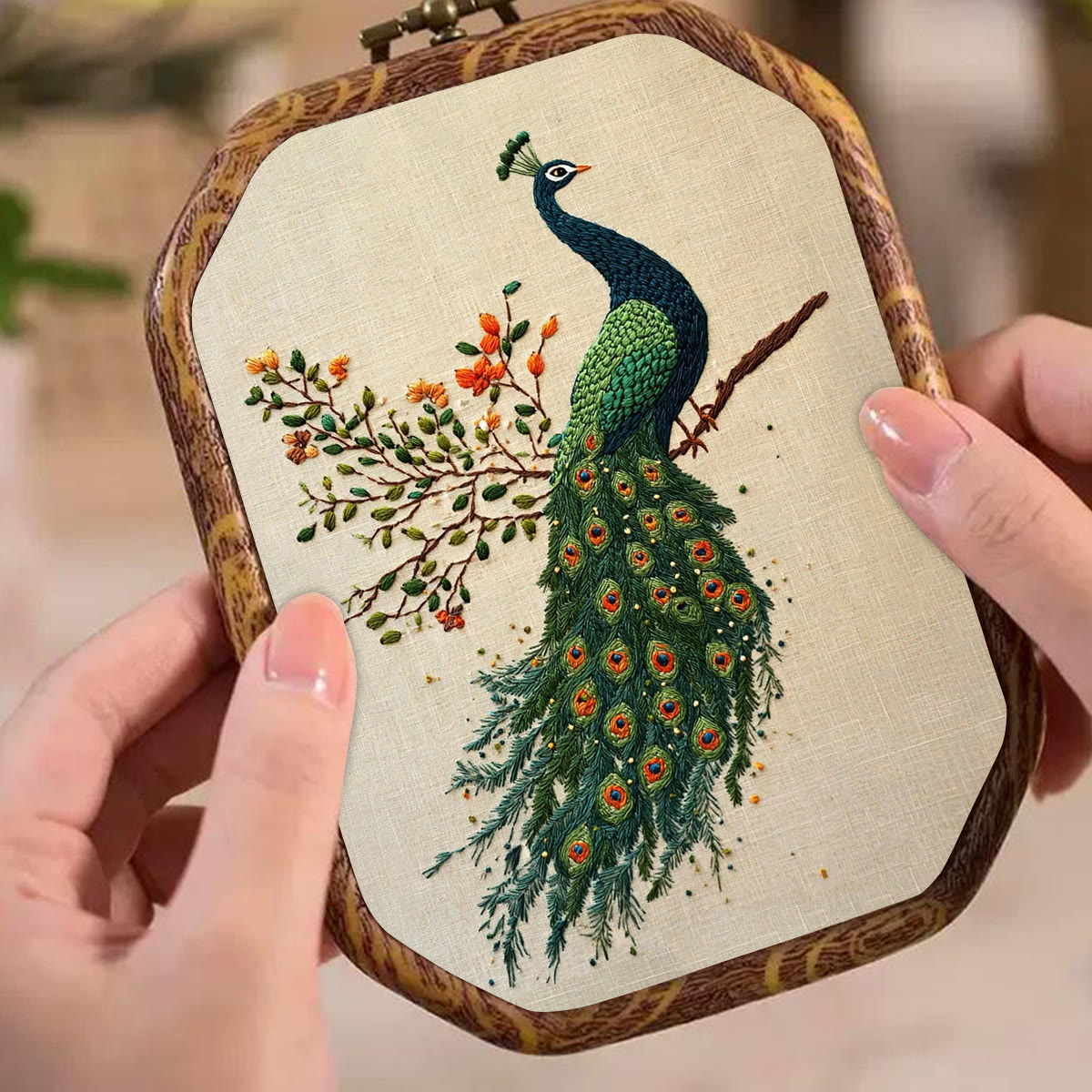 Rubbyoo Embroidery Kit-  Flower Branch Peacock - image 6