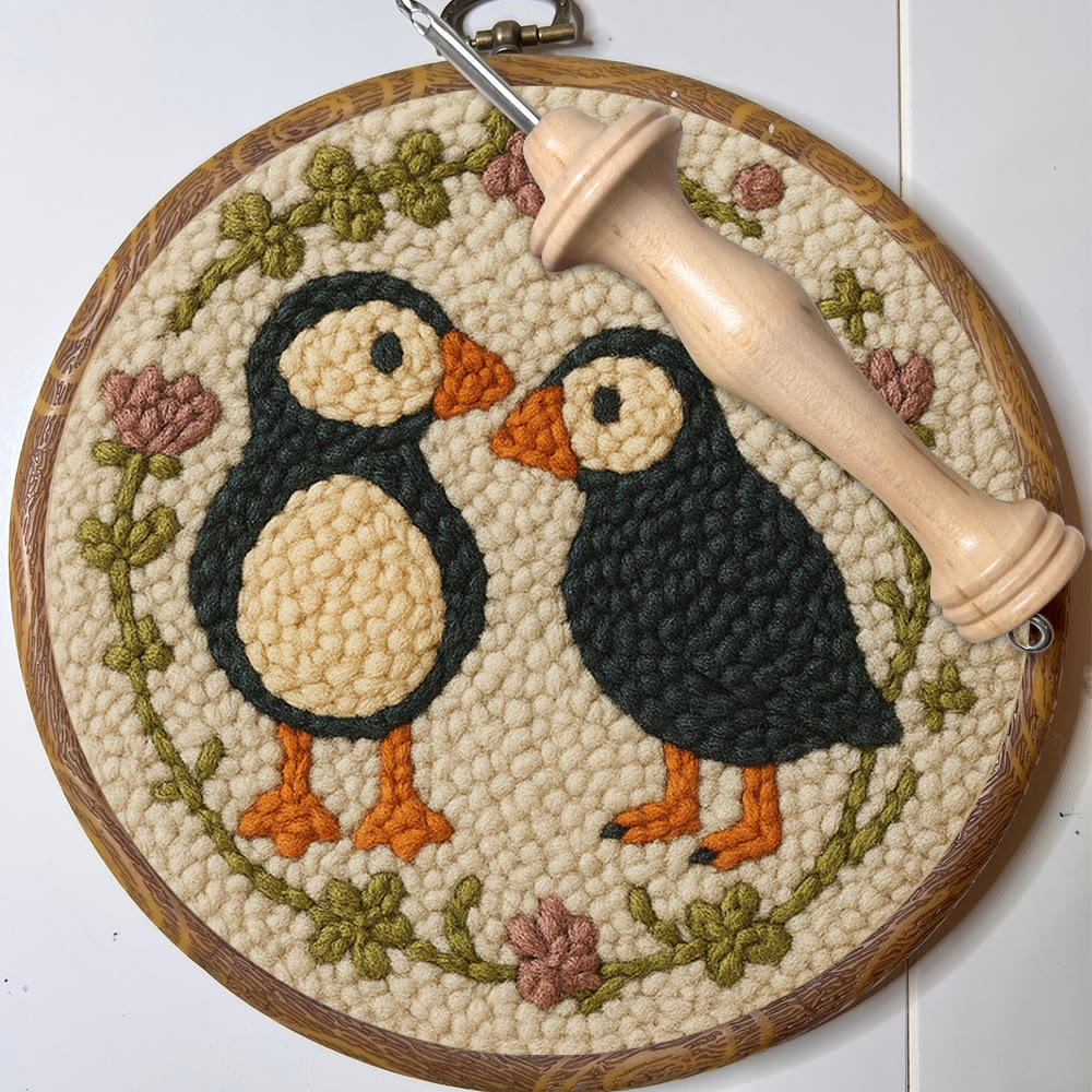 Little Penguins Punch Needle Kit - Diy Animal Handicraft  | Easy Needle Artwork - image 6