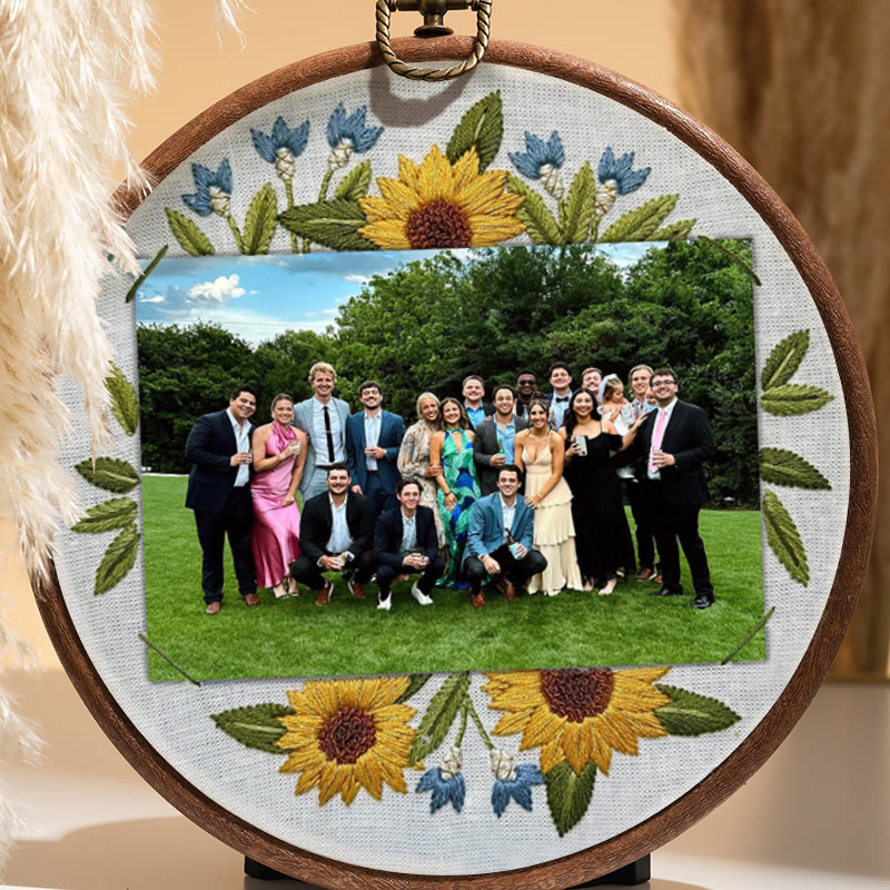 Rubbyoo Embroidery Photo Frame Kit - Sunflower Memory | Photo Collection Artwork | Perfect Gifts For Friends - image 5