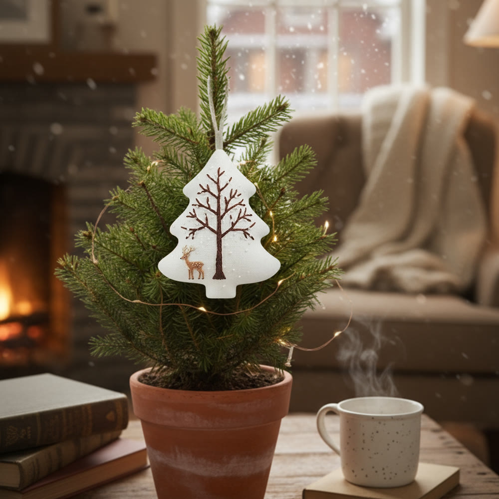 Rubbyoo Tree-shaped Embroidery Kit - Deer With Tree | Unique Winter Craft | Nice For Room Decor - image 10