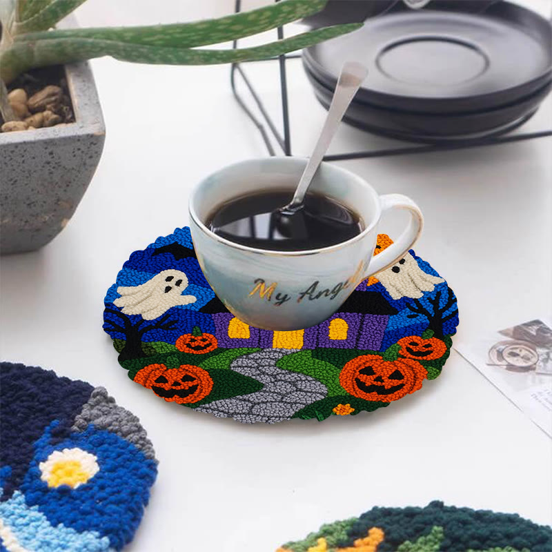 Halloween Night Punch Needle Kit - Spooky Castle Craft | Diy Needle Artwork - image 11