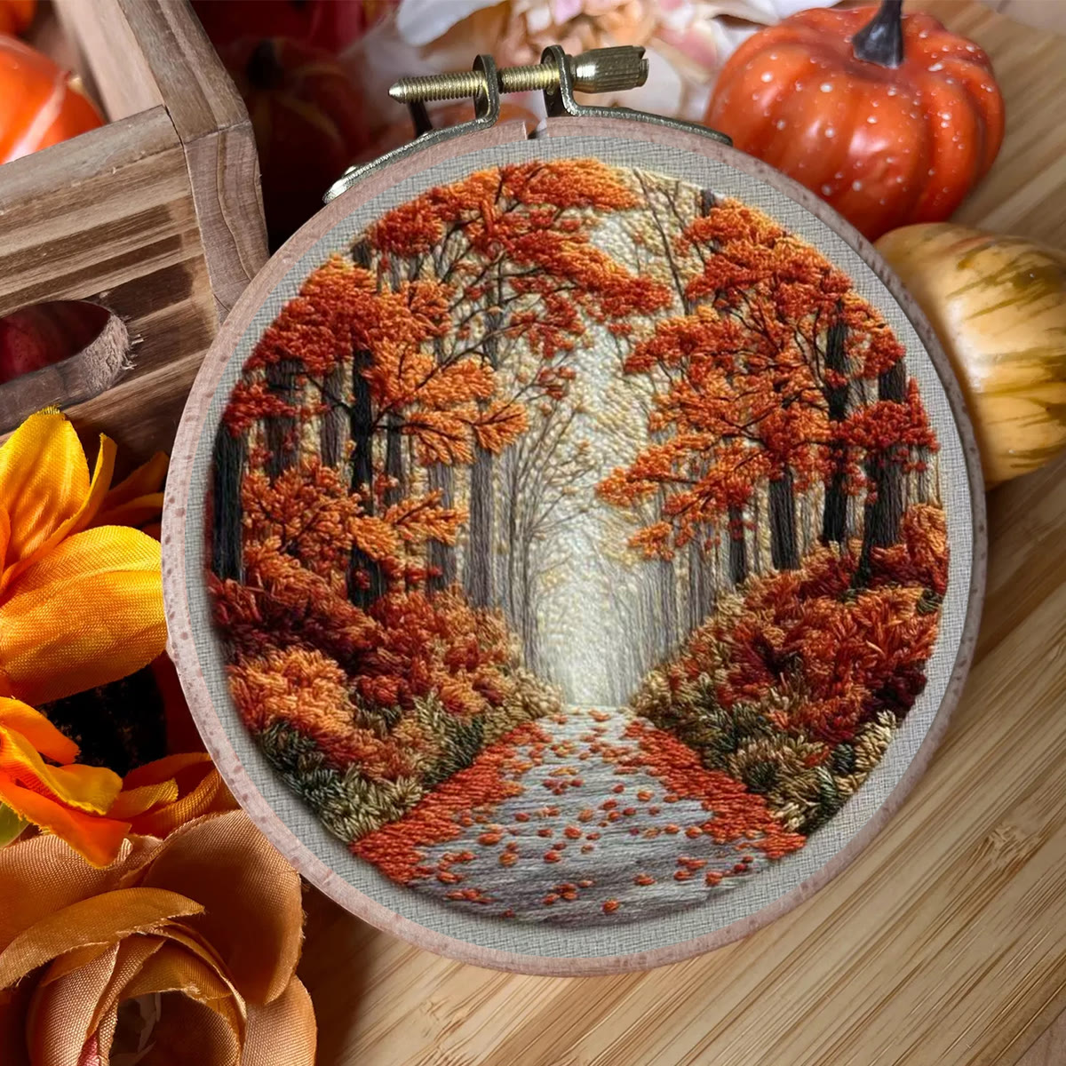 Rubbyoo Embroidery Kit - Autumn Forest Path | Elegant Home Decor Hanging | Beginner-friendly Diy - image 10