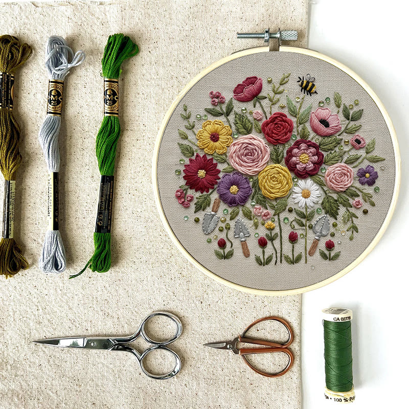 Rubbyoo Embroidery Kit - Fantastic Flower | Floral Room Ornament | Handmade Birthday Gifts - image 12