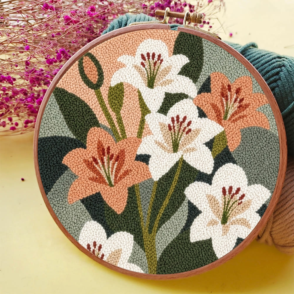 Endless Wonderful Blossom Punch Needle Kit - Funny Beginner-Friendly New Hobby | Elegant Floral Framed Art - image 3