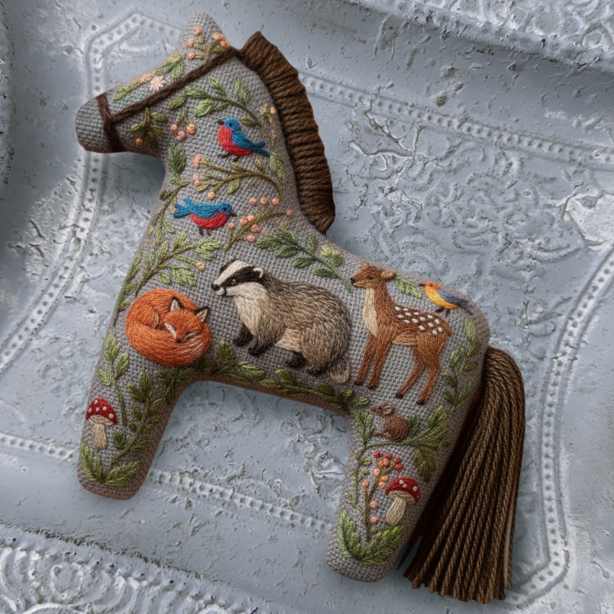 Rubbyoo Dala Horse Embroidery Kit - Fox&deer | Sewing Handmade Gift | Lovely Pendant - image 8