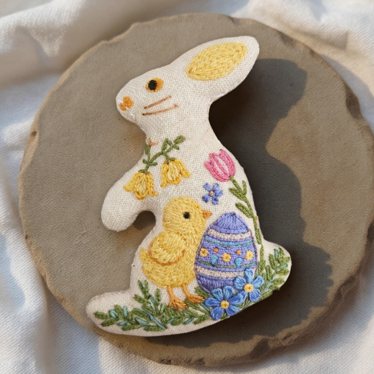 Rubbyoo Rabbit Embroidery Kit - Chick And Egg | Handmade Easter Decor | Lovely Bunny Craft  - image 8