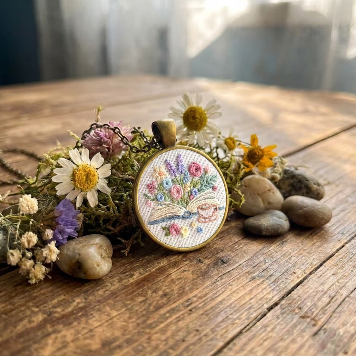 Rubbyoo Embroidery Accessories Kit - Floral Book | Personalized Birthday Gift | Boho Handmade Keychain - image 6