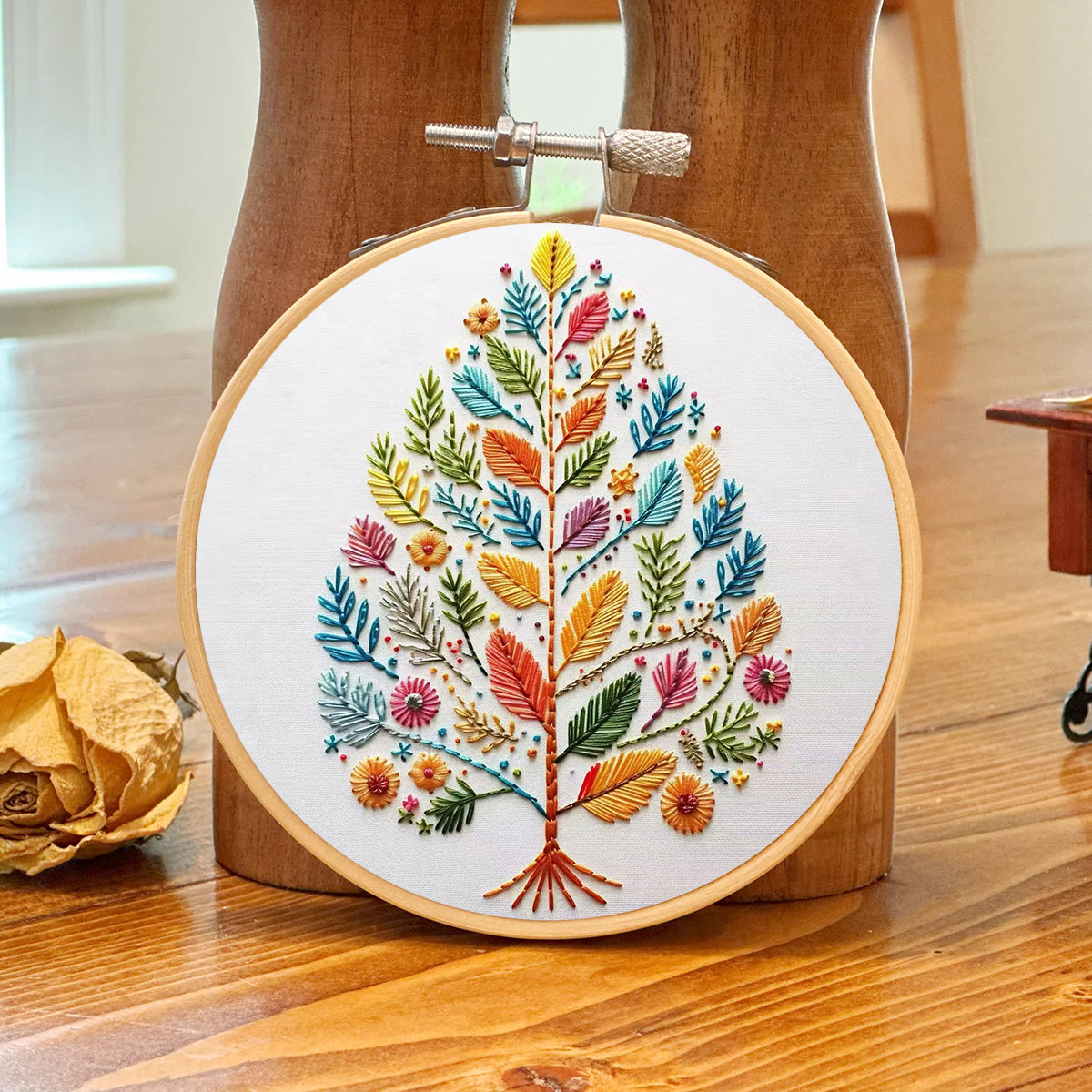 Rubbyoo Embroidery Kit - Charming Tree | Unique Home Ornament | Easy Handmade Craft - image 9