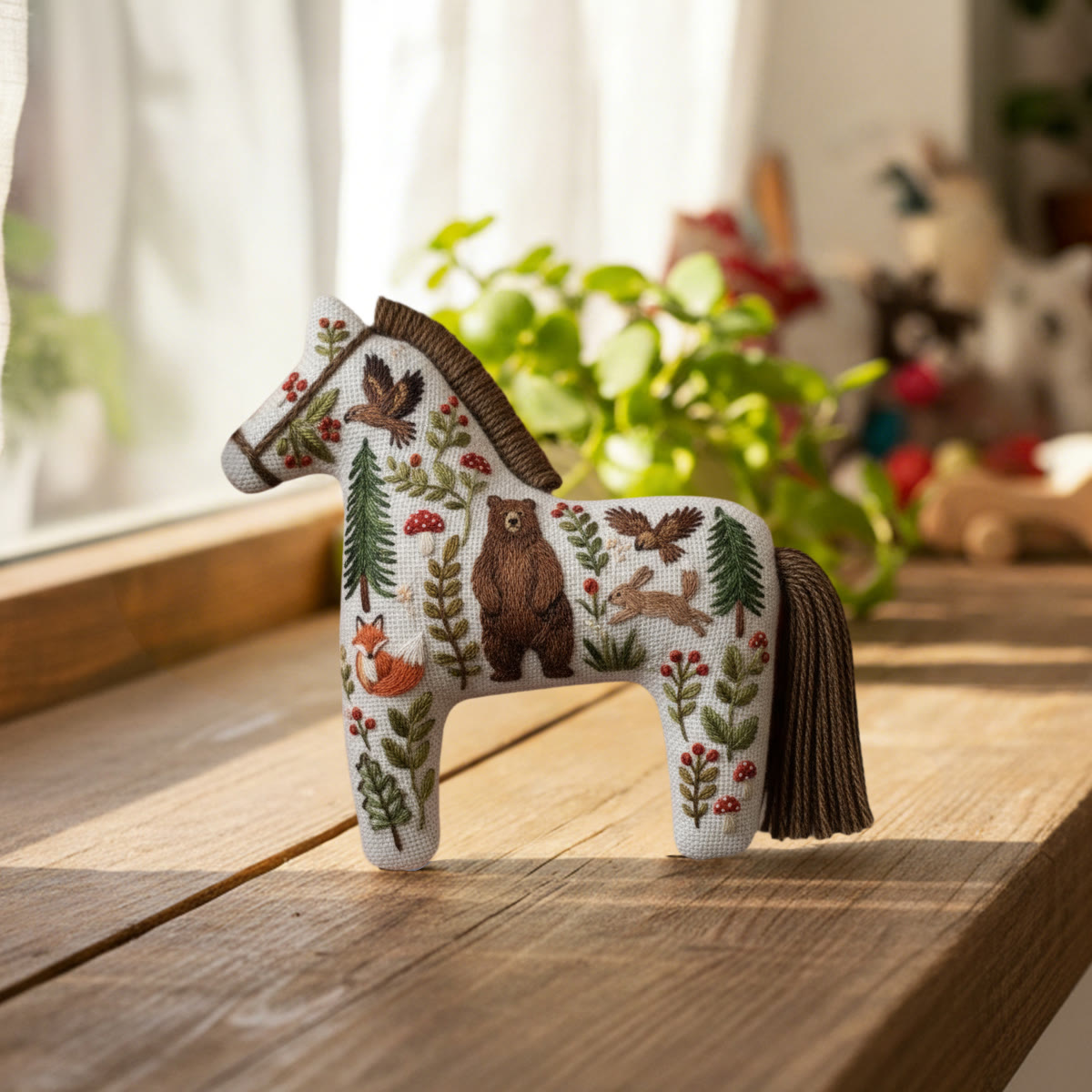 Rubbyoo Dala Horse Embroidery Kit - Animal World | Sewing Handmade Gift | Cute Animal Pendant - image 6