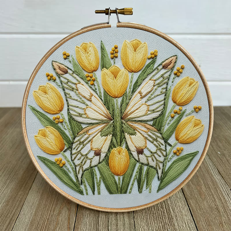 Rubbyoo Embroidery Kit - Floral Butterfly | Creative Handmade Art | Diy Birthday Gift - image 7