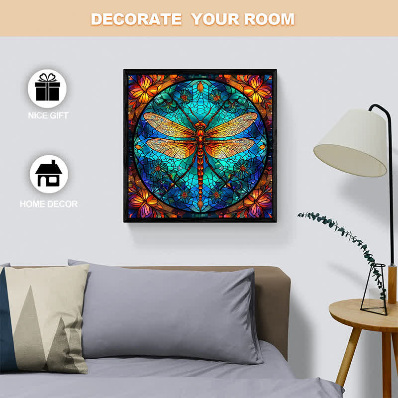 Colorful Dragonfly - Wooden Jigsaw Puzzle
