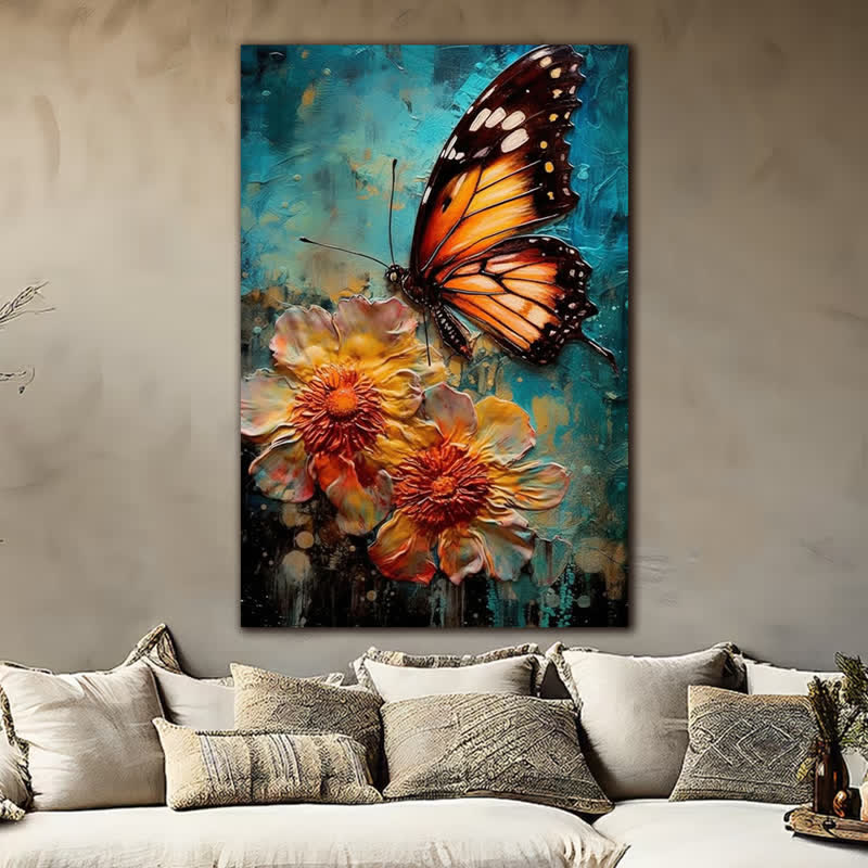 Floral Butterfly Painting - Wooden Jigsaw Puzzle