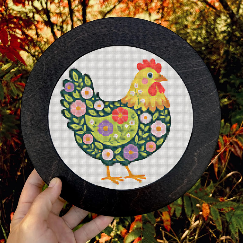  Cross Stitch Kit - Floral Hen | Colorful Handmde Craft | Starter Diy Needlework - image 10