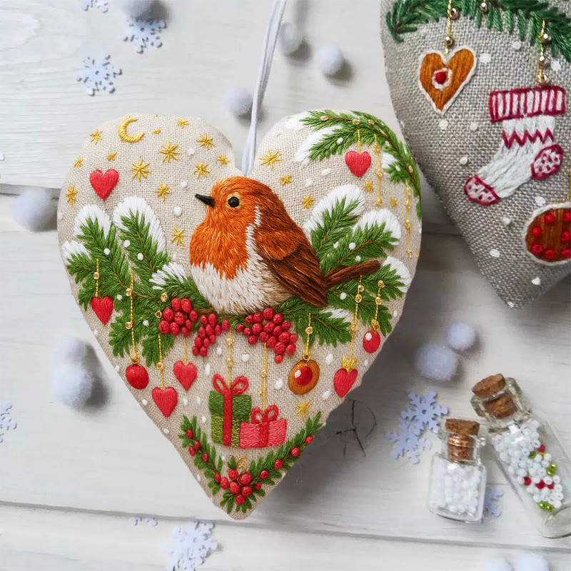 Rubbyoo Heart Embroidery Kit - Lovely Bird | Handmade Christmas Gift | Perfect For Diy Beginner - image 4