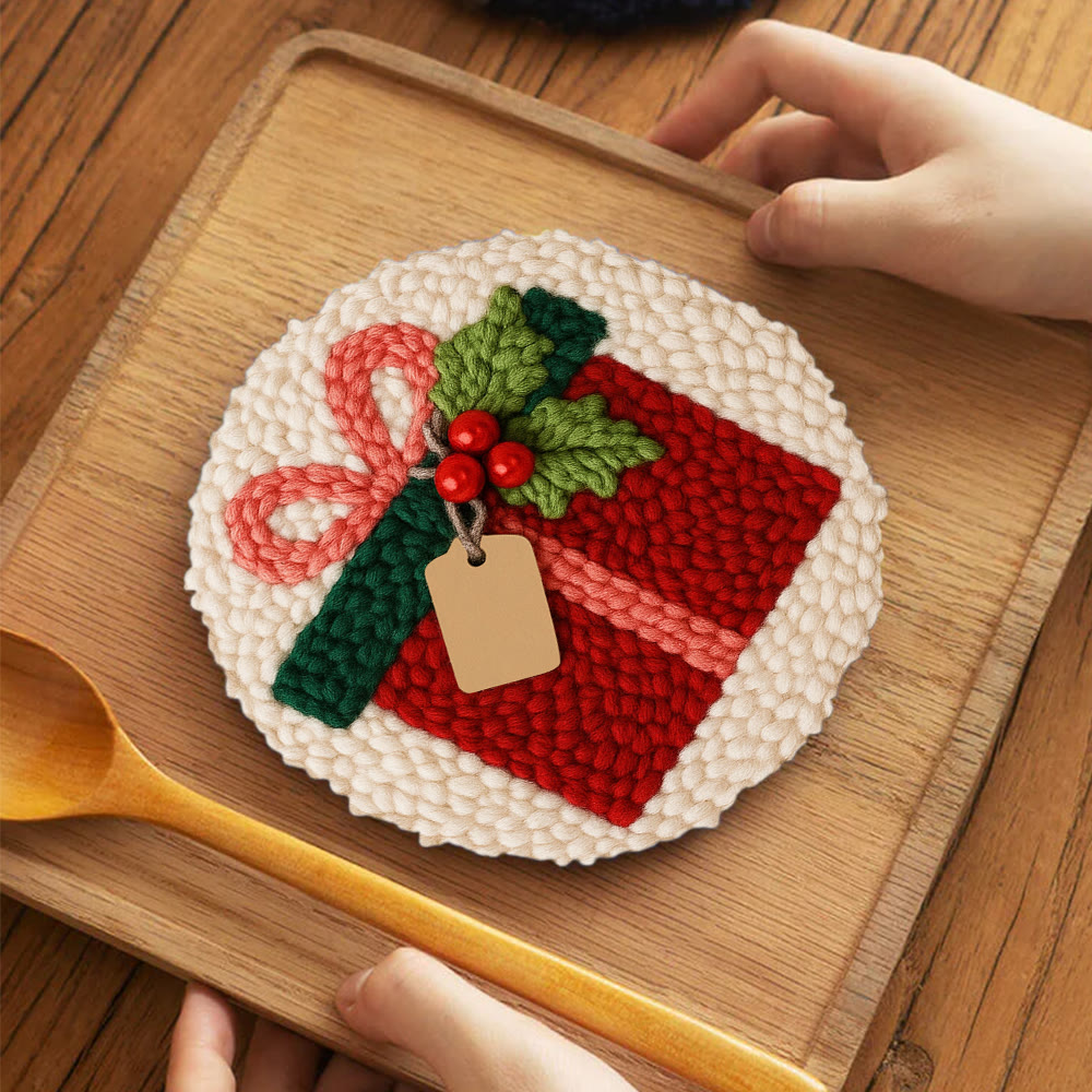 Blessing-tagged Christmas Gift Punch Needle Kit – Newbie-friendly Handcraft | Top Gifting Pick - 5 inch Coaster Kit - image 4