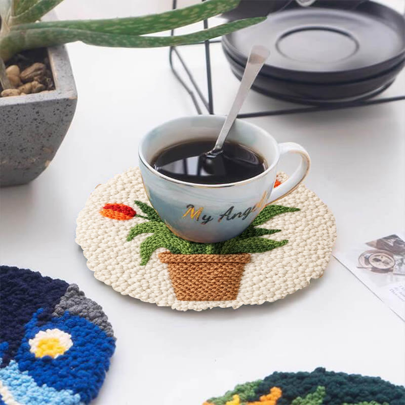 Potted Tulip Punch Needle Kit - Easy Beginner Craft | Warm Home Charm - image 5