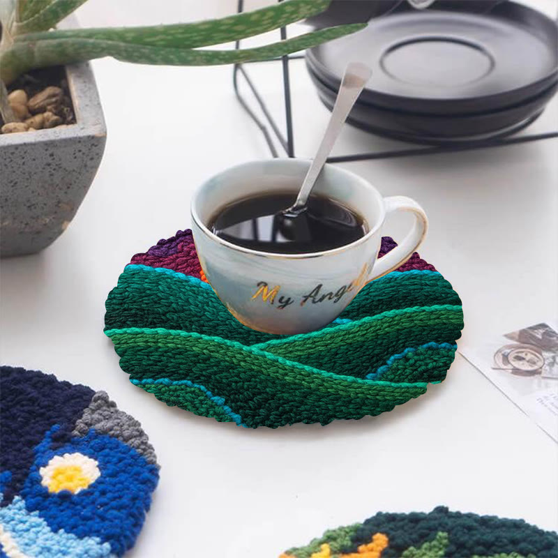 Purple Hued Sunset Mountain Range Punch Needle Kit – Handmade Decor Pendant | Newbie Friendly Diy Craft - image 5