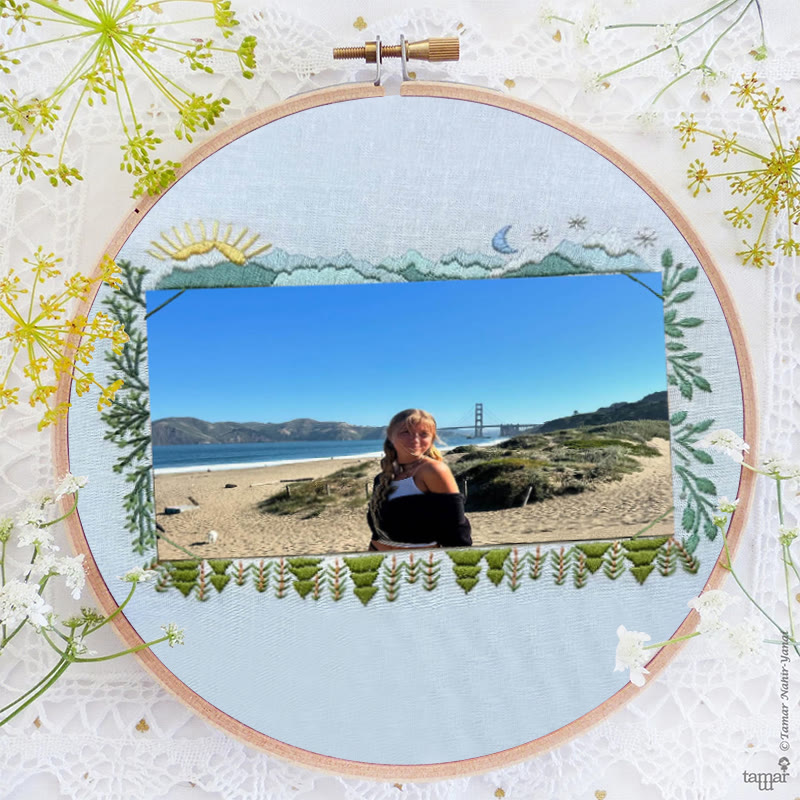 Rubbyoo Embroidery Photo Frame Kit - Summer Forest | Diy Landscape Handicraft | Nice For Home Decor  - image 3