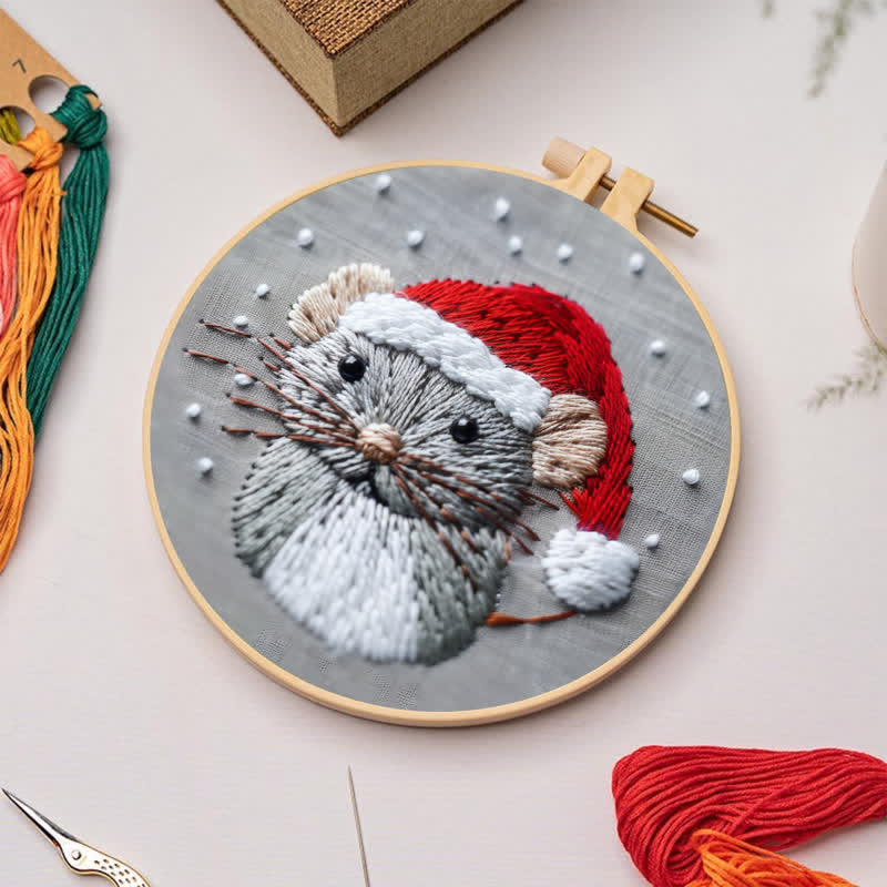 Rubbyoo Embroidery Kit - Christmas Mouse 2 - image 5