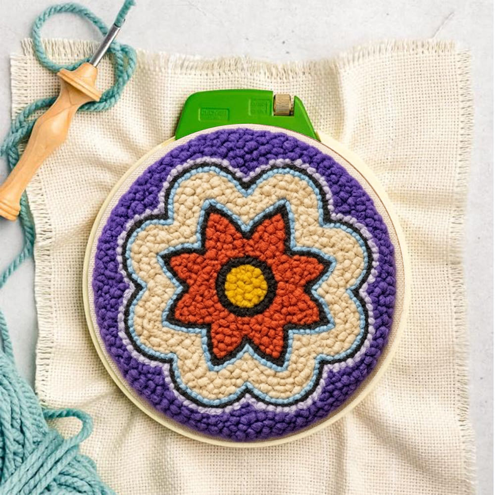 Mandala Bloom Punch Needle Kit - Handmade Desk Ornament | Perfect Craft For Beginner - image 8