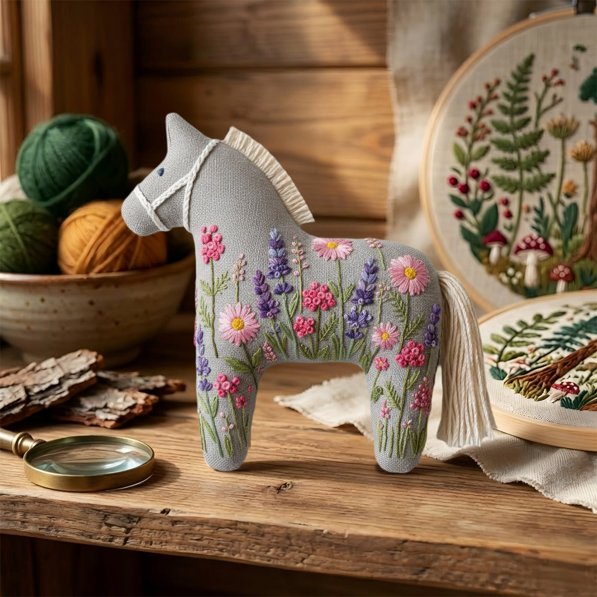 Rubbyoo Dala Horse Embroidery Kit - Pink And Purple Flower | Diy Handcrafted Art | Precious Gift For Her - image 6