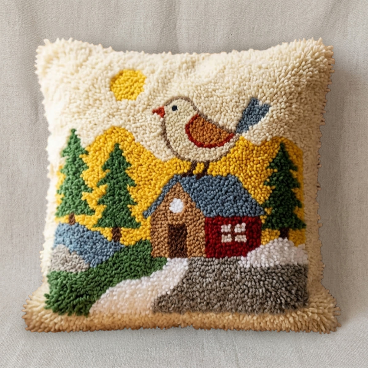 Rubbyoo Latch Hook Pillow Kit - Morning View | Perfect Housewarming Craft | Gift For Her - image 7