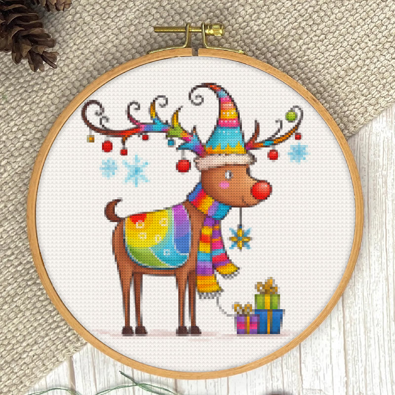  Cross Stitch Kit - Christmas Deer | Diy For Christmas Gift | Perfect For Christmas Tree Decor - image 4