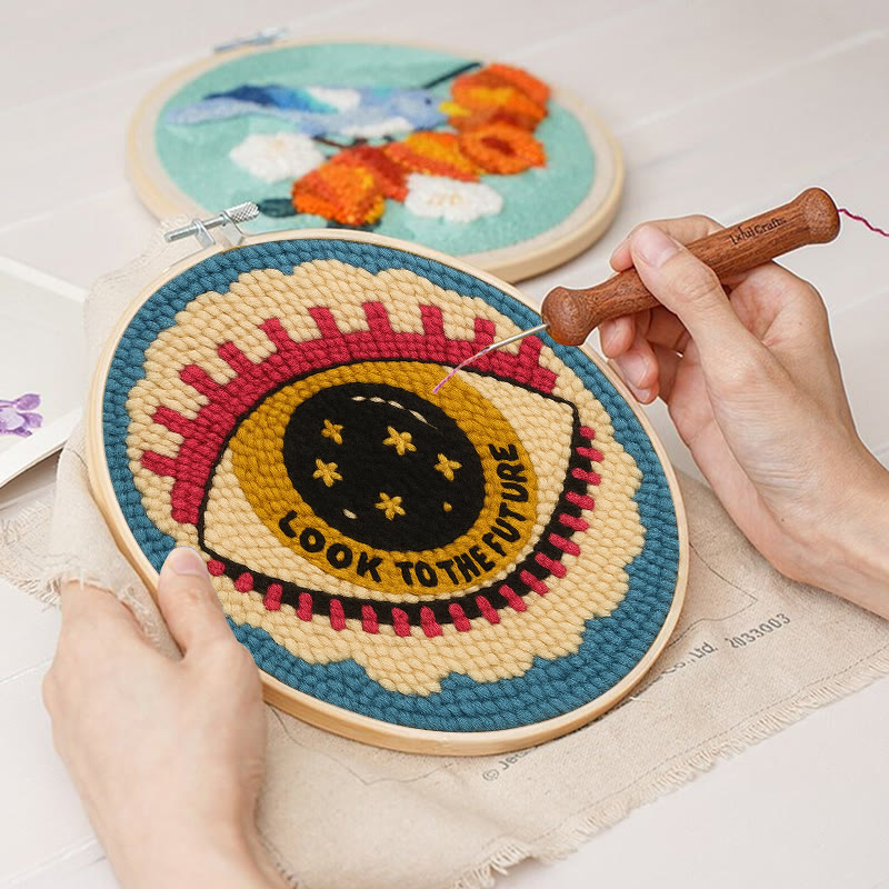 Look To The Future Punch Needle Kit - Decorative Needle Craft | Handmade Birthday Gifts For Friends  - image 4