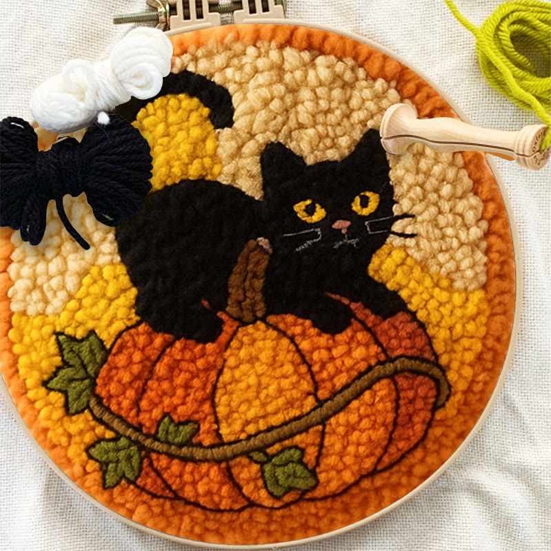 Black Kitten Punch Needle Kit - Cute Animal Craft | Perfect For Halloween Decor - image 10