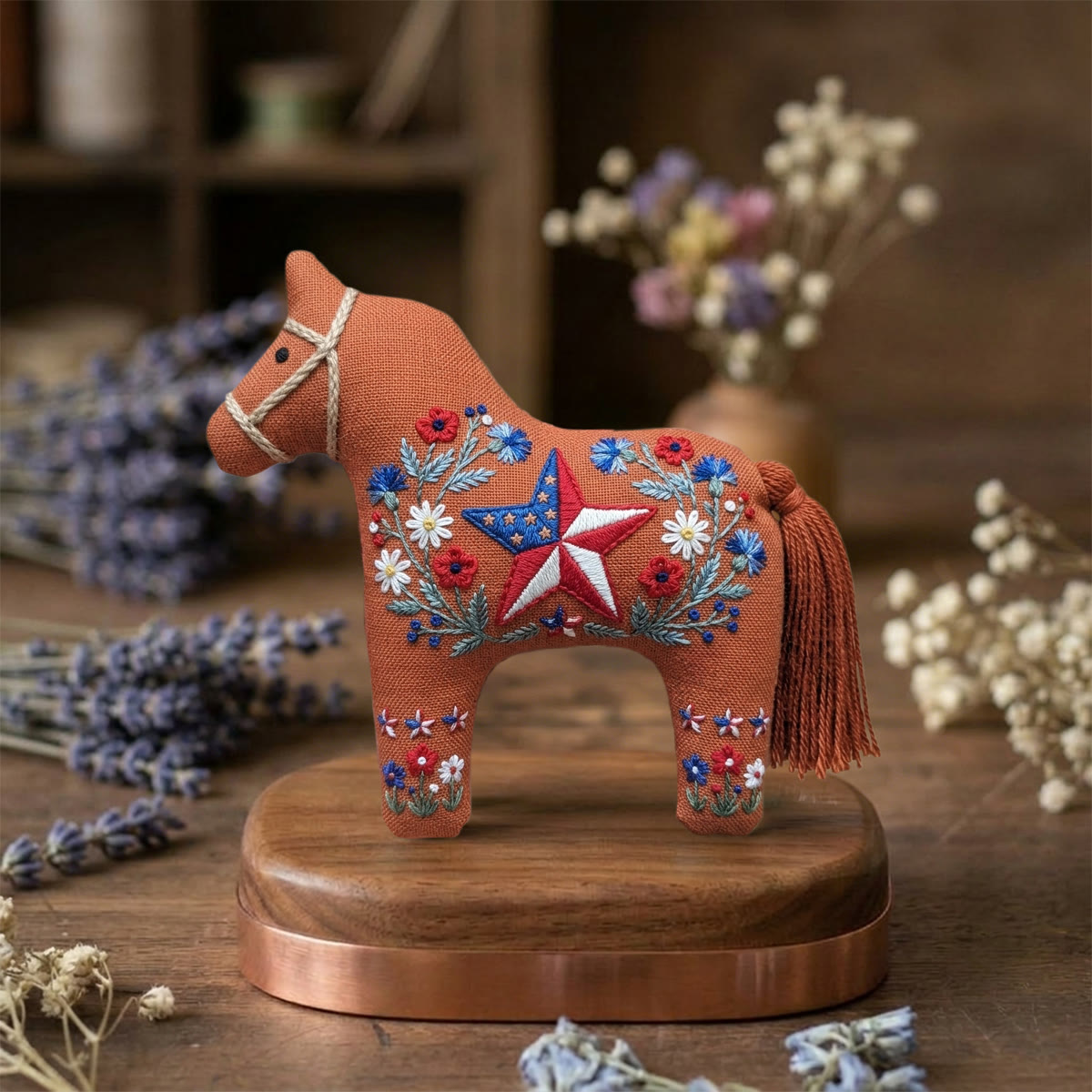 Rubbyoo Dala Horse Embroidery Kit - Star-Spangled Stallion | July 4th Commemorative Decor | Great Keepsake For Patriot - image 5