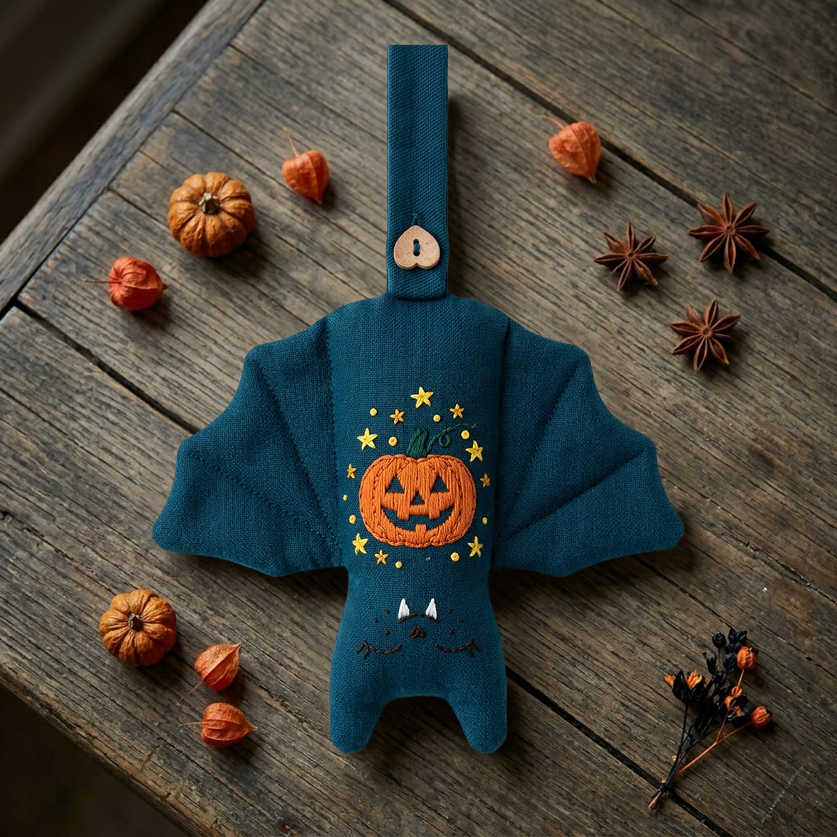 Rubbyoo Bat Embroidery Kit - Jack-o'-Lantern | Spooky Cute Gift | Halloween Tree Ornament - image 11