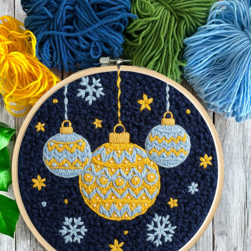 Festive Christmas Bauble Snowflake Punch Needle Kit – Handmade Decor Pendant | Go-To Gifting Choice - image 10