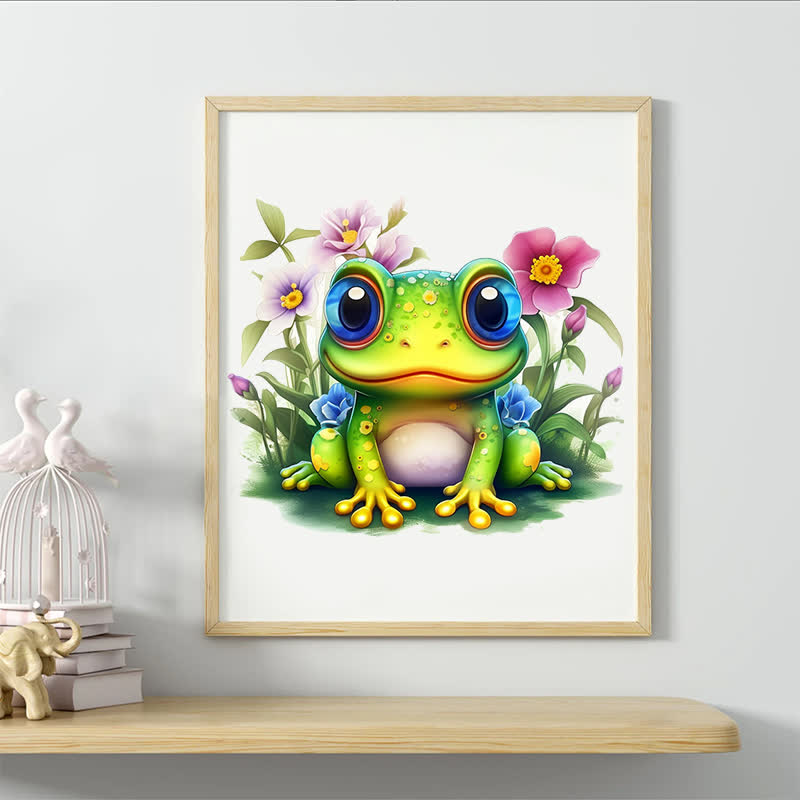Cute Frog -1 Wooden Jigsaw Puzzle