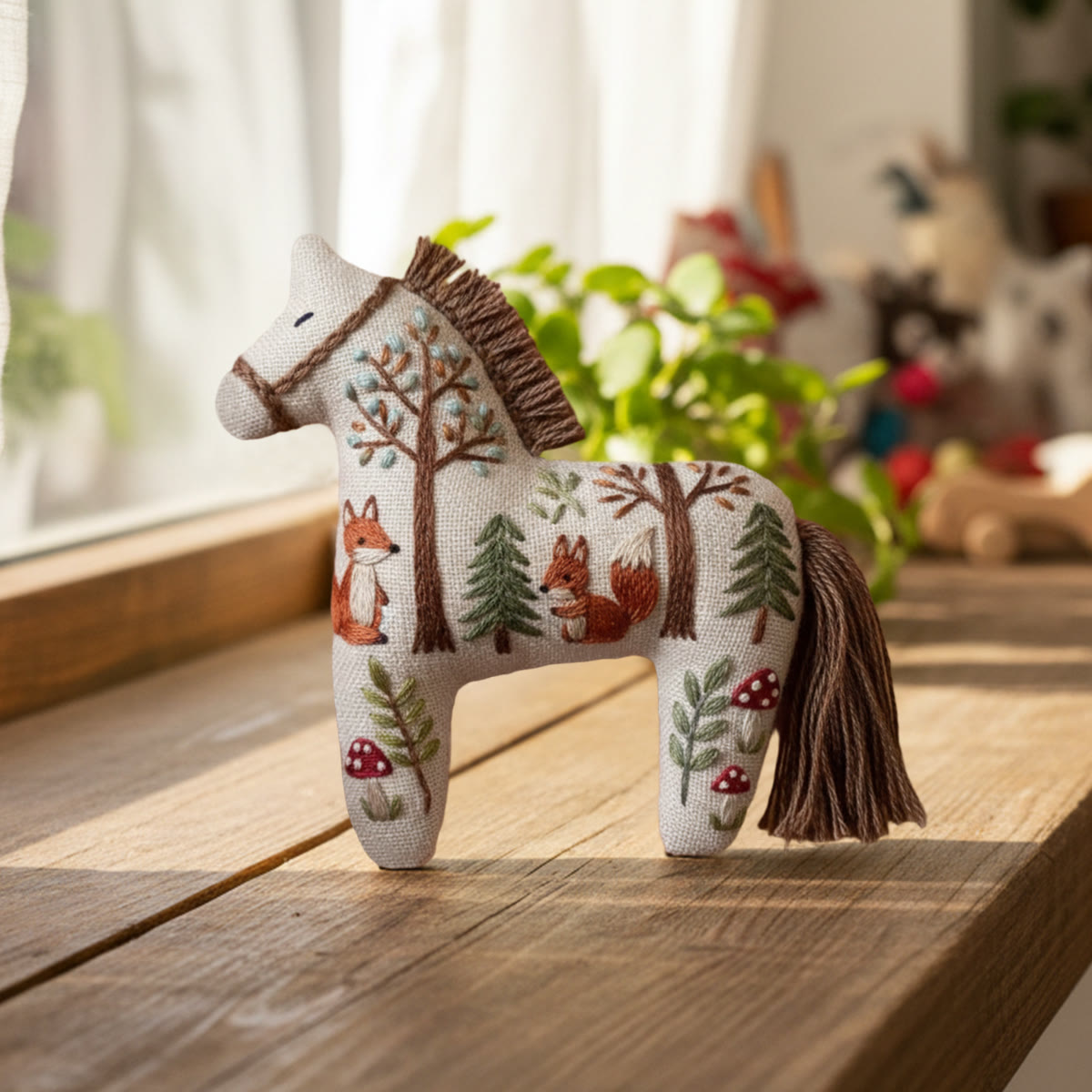 Rubbyoo Horse Embroidery Kit - Fox In Forest | Animal Needle Artwork | Adorable Handmade Craft - image 7