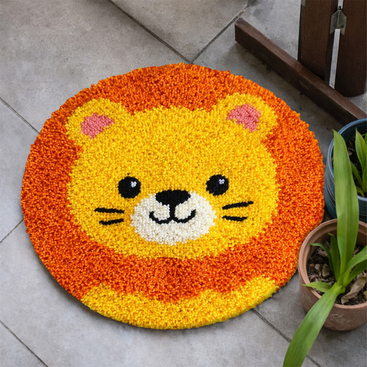 Rubbyoo Latch Hook Rug Kit - Little Lion | Adorable Animal Art | Nice Room Decoration  - image 7