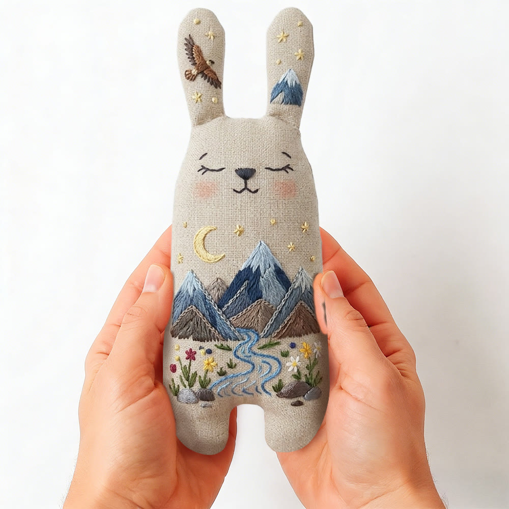 Rubbyoo Bunny Toy Embroidery Kit - Mountains And Stars | Sewing Craft Ideas | Diy Bunny Toy  - image 7