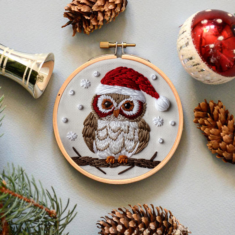 Rubbyoo Embroidery Kit- Christmas Owl - image 6