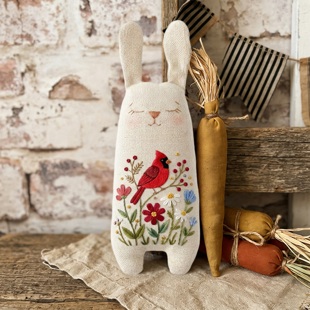 Rubbyoo Bunny Toy Embroidery Kit - Little Birds And Flowers | Hand Embroidery Kit | Playful Toys  - image 8