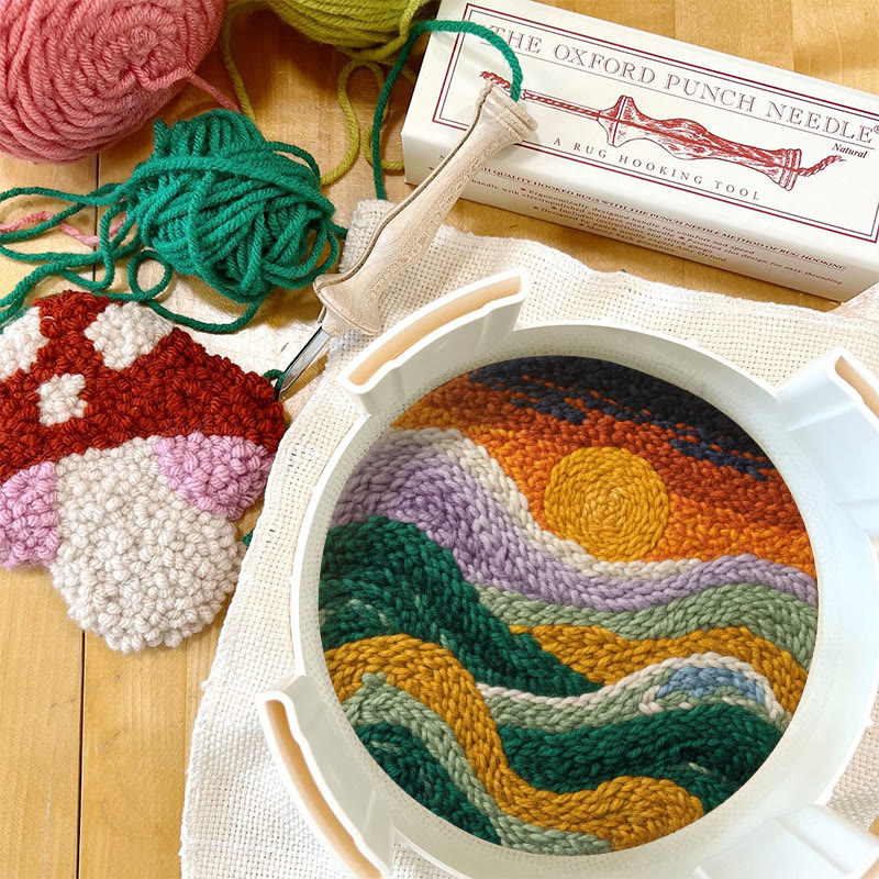 Colorful Layered Mountain Sunset Punch Needle Kit – Beginner Friendly DIY Craft | Top Gifting Pick - image 12