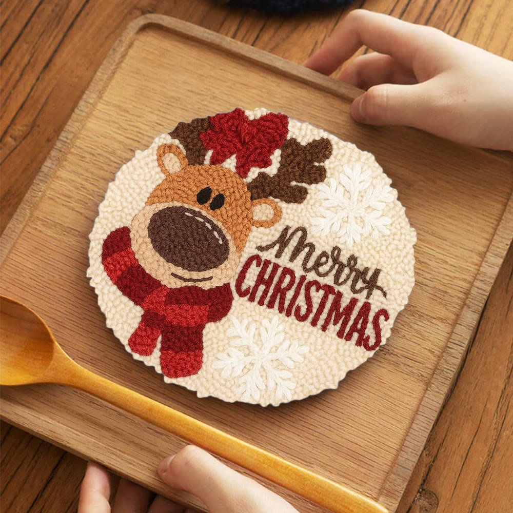 Adorable Reindeer Punch Needle Kit - Handmade Christmas Gift | Beginner Yarn Craft  - image 11
